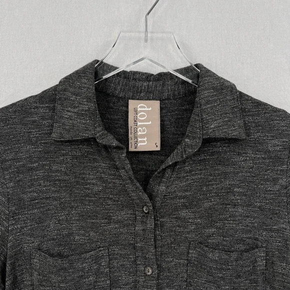 ANTHROPOLOGIE DOLAN Sarana Dress Womens Small Gray Black White Collared Belt - Picture 8 of 14